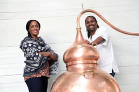 Picture: Jacine & Paul Rutasikwa at their new rum distillery