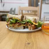 vegan sandwich made with Irn Bru