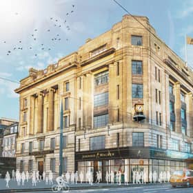 Exterior view of Frasers department store on princes Street in Edinburgh, Scotland, United Kingdom