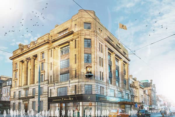 Exterior view of Frasers department store on princes Street in Edinburgh, Scotland, United Kingdom