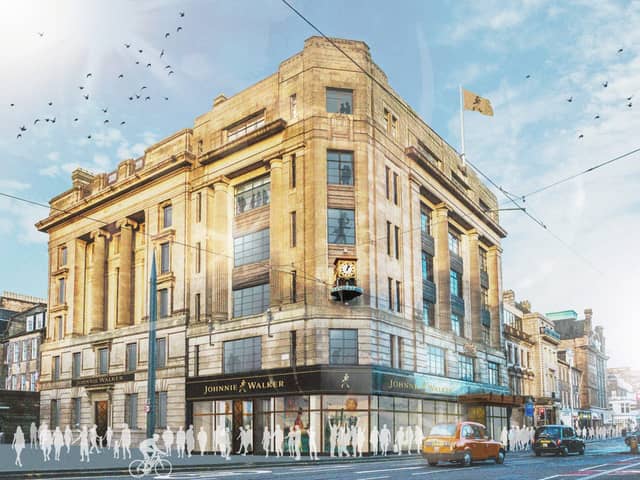 Exterior view of Frasers department store on princes Street in Edinburgh, Scotland, United Kingdom