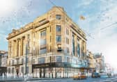 Exterior view of Frasers department store on princes Street in Edinburgh, Scotland, United Kingdom