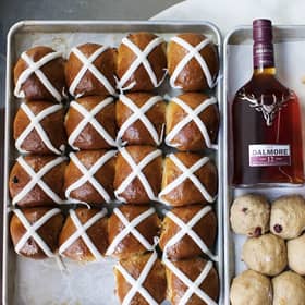 whisky infused Scotch Cross Buns