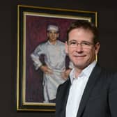 Scottish Chef Andrew Fairlie in his restaurant at The Gleneagles Hotel, Perthshire.
Pic Neil Hanna