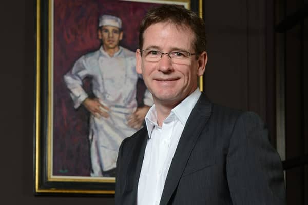 Scottish Chef Andrew Fairlie in his restaurant at The Gleneagles Hotel, Perthshire.
Pic Neil Hanna
