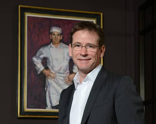 Scottish Chef Andrew Fairlie in his restaurant at The Gleneagles Hotel, Perthshire.
Pic Neil Hanna