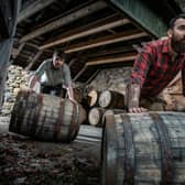 _Dave Broom & Alasdair Day with the first cask - credit Scott Mooney