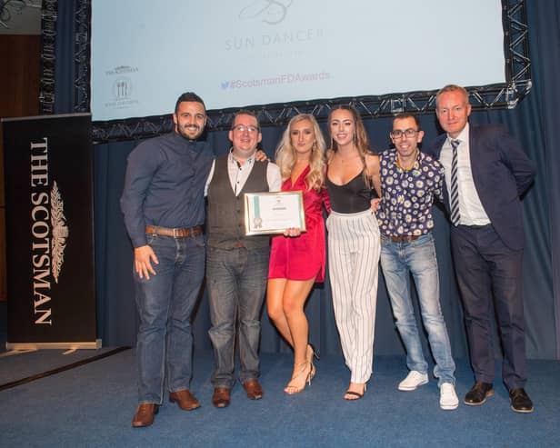 Scotsman Food and Drink Awards, EICC
Your Hidden Gem presented by  Frank O'Donnell to Sun Dancer