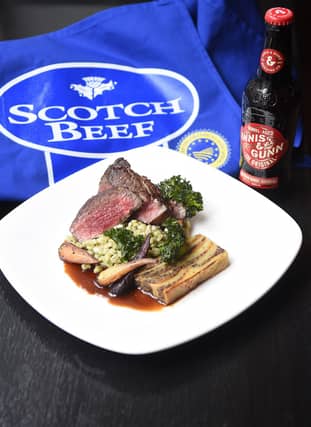 Pic - Greg Macvean - 23/01/20 - 07971 826 457
Chef Paul Wedgwood of Wedgwood The Restaurant has created a Burns' Night receipe using Scotch Beef and Innis & Gunn's The Original barrel-aged beer.