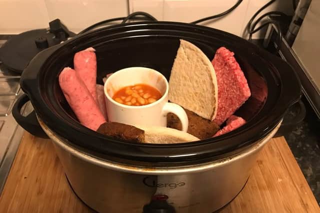 Scottish fry-up slow cooker