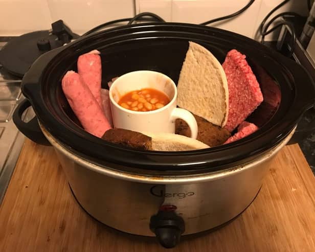 Scottish fry-up slow cooker
