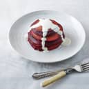 Red velvet pancakes