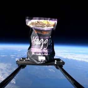Scottish butcher, Simon Howie has taken Burns night to new heights this year by launching the first ever haggis into space.
