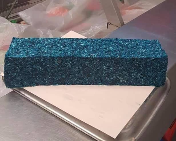 blue square sausage