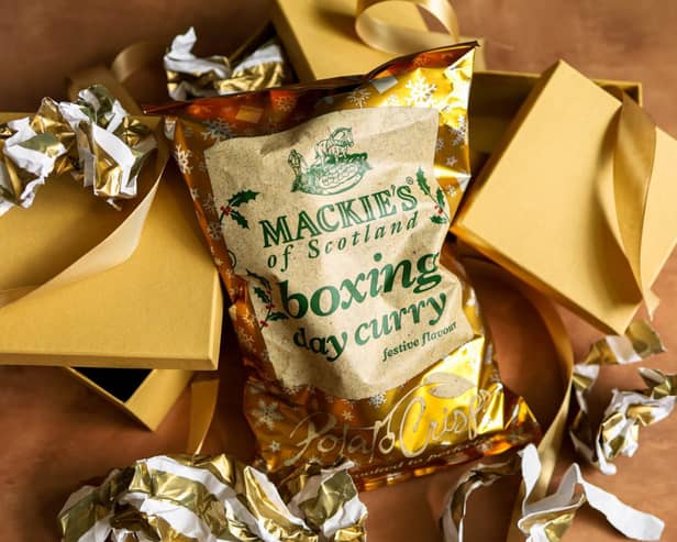 Boxing Day Curry Crisp Packaging