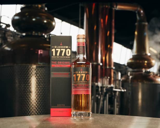 The Glasgow Distillery's award-winning Glasgow 1770 Single Malt Scotch Whisky is now sold in a larger 70cl (700ml) bottle with more sustainable packaging and environmentally friendly design.