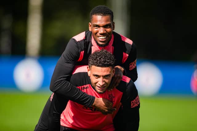 Dujon Sterling, top, is enjoying a run at right-back with Rangers.
