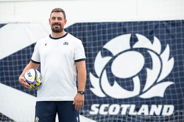 Assistant coach Chris Laidlaw following a Scotland Women's Rugby training session at the Oriam.