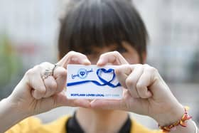 Natalie Farrell, Co-Director of The Guild, Dumfries, and proprietor of Natalie Farrell Handmade, promoting the new Scotland Loves Local Gift Card in Dumfries town centre. The card is being rolled out across all of the country's 32 local authority areas as part of the Scotland Loves Local campaign in 2021, spearheaded by Scotland's Towns Partnership (STP), with the support of the Scottish Government and working with Perth-based fintech Miconex. Picture only for use in connection with promoting the Scotland Loves Local Gift Card.:
Stuart Walker Photography 2021
