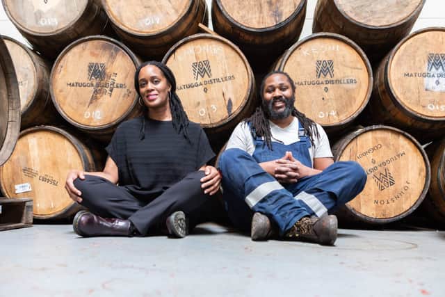 Matugga Rum founders Paul and Jacine Rutasikwa, in their distillery in Livingston. Picture: Elaine Livingstone