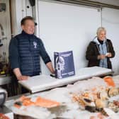 Monica Galetti wxith David Lowrie of David Lowrie Fish Merchants, St Monan's