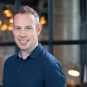 Portrait of Unlocking Ambition cohort, John Robertson, CEO and Founder of Drinkly.

Taken 20-08-18