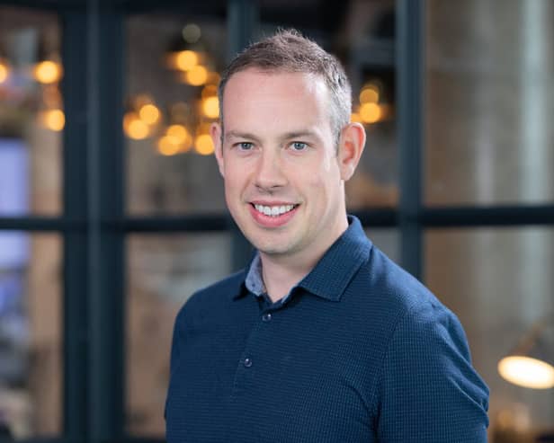Portrait of Unlocking Ambition cohort, John Robertson, CEO and Founder of Drinkly.

Taken 20-08-18