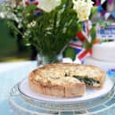 The official coronation quiche at a Coronation Big Lunch hosted by the Archbishop of Canterbury, at Westminster Abbey, in central London. Picture date: Tuesday April 18, 2023.