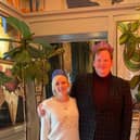 Rosalind and Peter at The Ivy in Glasgow