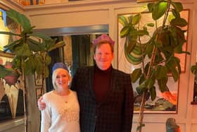 Rosalind and Peter at The Ivy in Glasgow