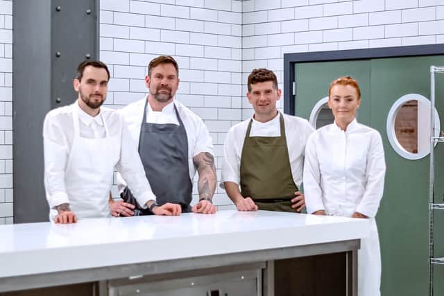 Left to Right Mark McCabe, David Millar, Calum Munro, Hannah Rose
