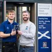 Pictured: Elliot Lamb (Cold Town Beer), Ewan Jones (Aldi) Paul Bradley Paul Thompson (Doddie Foundation)