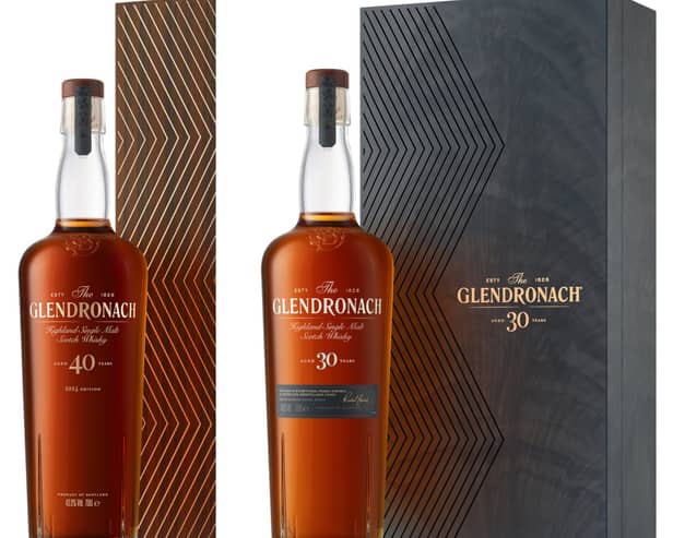 Glendronach 30 and 40 year old whisky