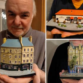 Keith Crawley has made 50 miniature models of Edinburgh’s pubs 