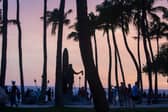 Waikiki Beach, Hawaii, where the sport of surfing was first filmed in 1906