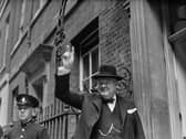 Winston Churchill makes a victory sign outside 10 Downing Street in June 1943 as the Second World War raged (Picture: Daily Express/Hulton Archive)