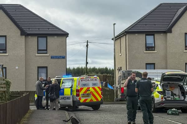 Police and Emergency services attend an ongoing incident in Armadale, West Lothian