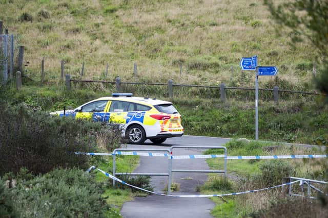 Police  on the scene at a property on Harestanes Road, Armadale, West Lothian after a 35 year old male died. 