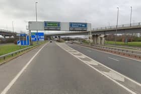 Police said the man was struck by a black Mini Cooper near Junction 29 off the M8 near Paisley at about 11.45pm on Sunday.