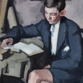 Detail from Boy Reading (William) by SJ Peploe