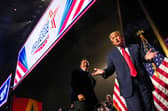 Donald Trump, seen at this month's Republican midterm election convention, said he would 'issue a dividend to every adult citizen in the United States of America for $5,000' if the Republicans win in November (Picture: Andrew Harnik)