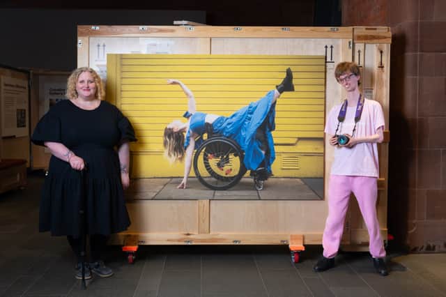 Photographer and dancer Dylan Lombard with fine art photographer Flannery O'kafka who has mentored him. Pic: Julie Howden