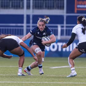 Evie Gallagher scored Scotland's first ever tries against the Black Ferns (Pic: SNS)