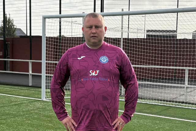 Ian Alexander at the grounds of Clydebank FC