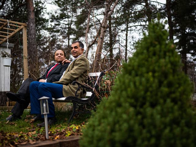 Reza Falahi, left, and Ahmad Ebrahimi gave evidence in the trial of Hamid Noury in Sweden. Noury was convicted of involvement in the mass execution of political prisoners in Iran during the 1980s but then freed from prison after Iran took Swedish citizens hostage (Picture: Jonathan Nackstrand)