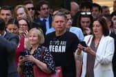 Businessman Dale Vince was among the crowd of people who watched as Andy Burnham arrived in Downing Street for the first time as Prime Minister on July 20 (Picture: Carl Court)