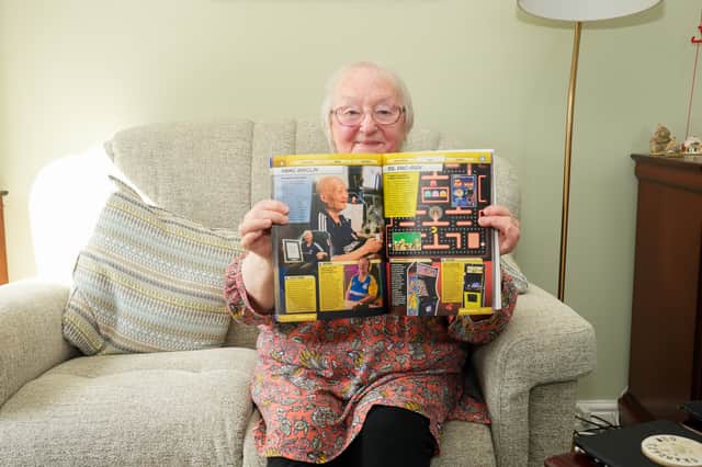 Cath Bowie - aka grumpygran1948 - with her Guinness World Records entry