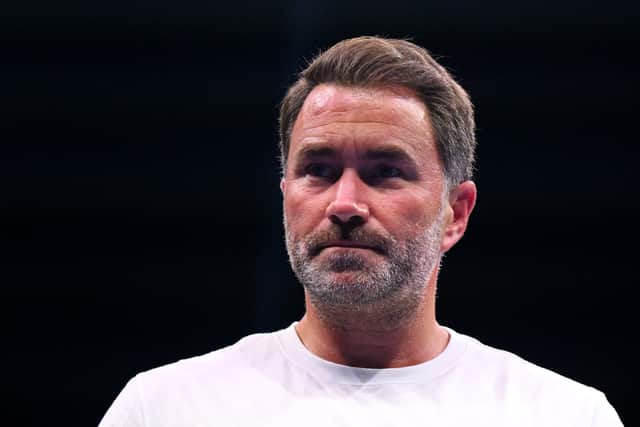 Eddie Hearn is considering a move into rugby after signing Henry Pollock and Finn Russell to his Matchroom agency. (Photo by Ben Roberts Photo/Getty Images)