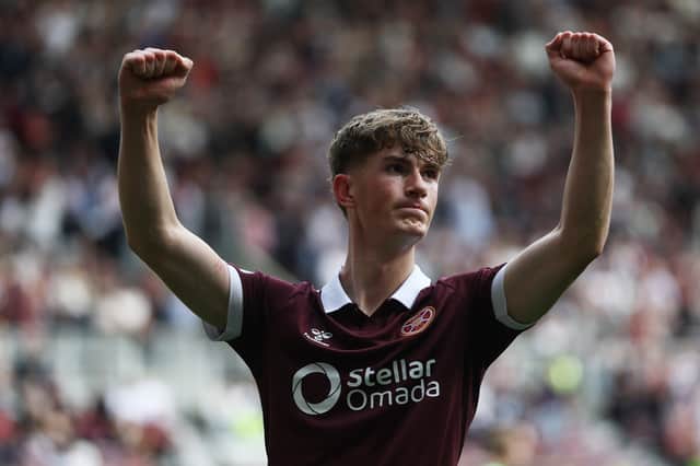 Hearts striker James Wilson has been training with the senior Scotland squad in La Manga this week