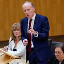 Scottish Labour leader Michael Marra at First Minister's Qustions